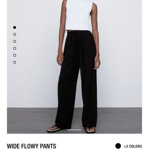 NWT Zara black wide leg pants
